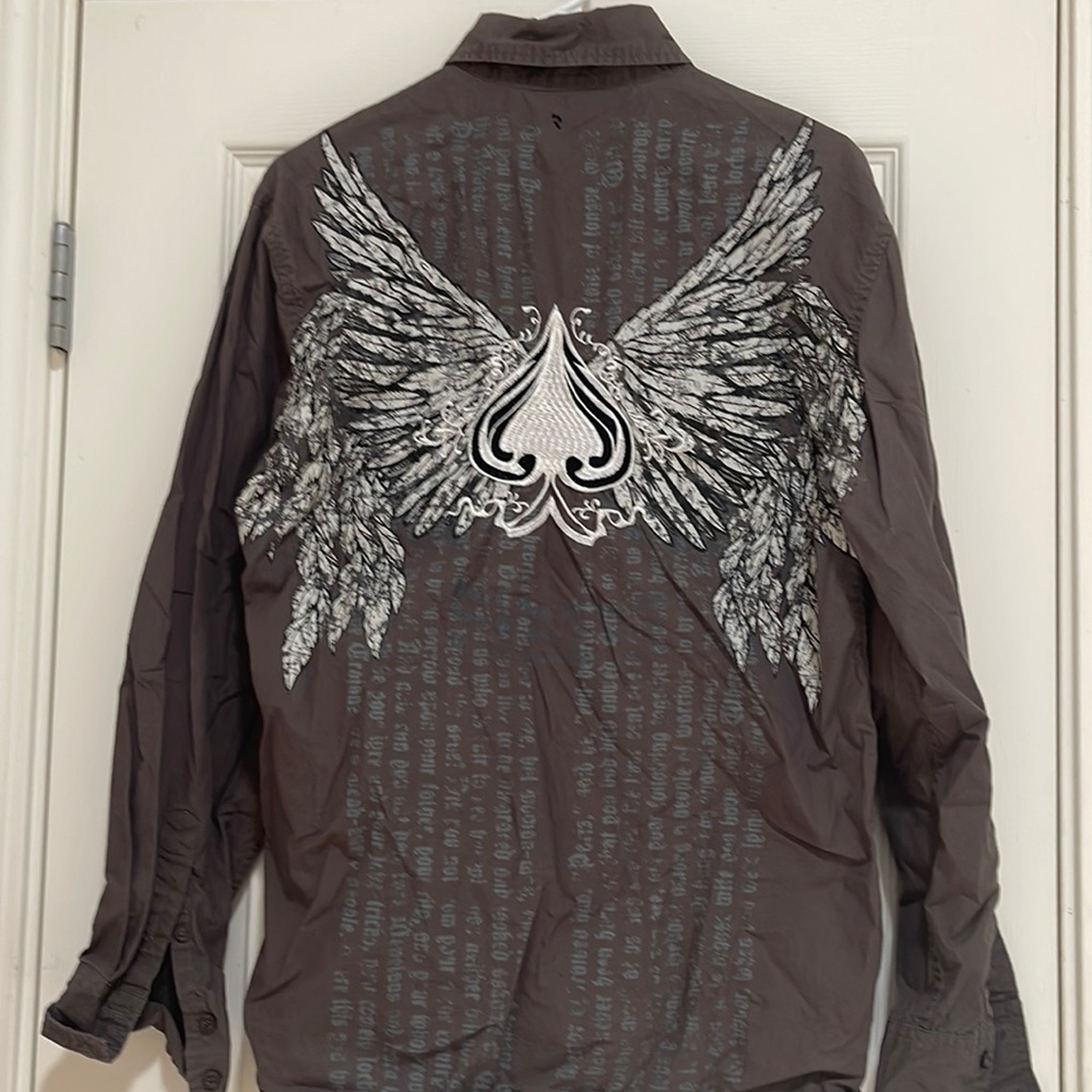 Roar Small Grey Button Down